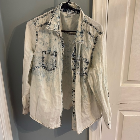 Cotton Express Tops - Acid wash Jean top, size XL